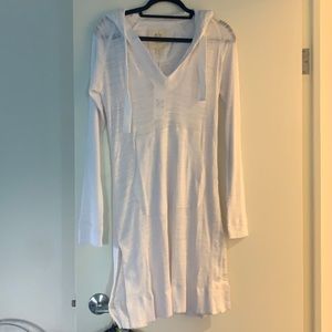 Oversized hood light weight cover up dress